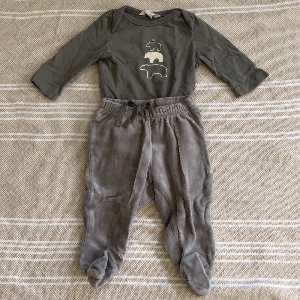 Baby Gap Organic Cotton and Velour Set